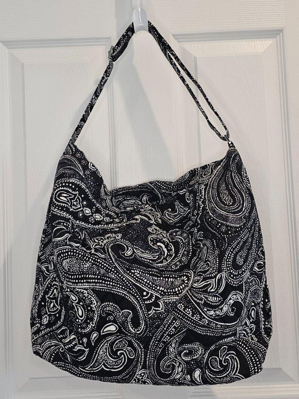NWT Vera Bradley Hobo Shoulder Bag Stellar Paisley Purse Tote Large - Picture 2 of 4